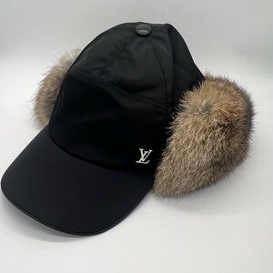Louis Vuitton Fur-Trim Winter Hat – Size 59